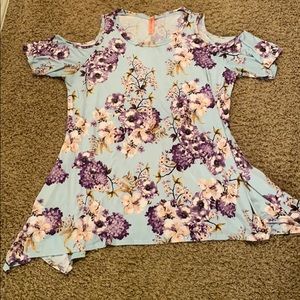 Cold Shoulder Floral Top